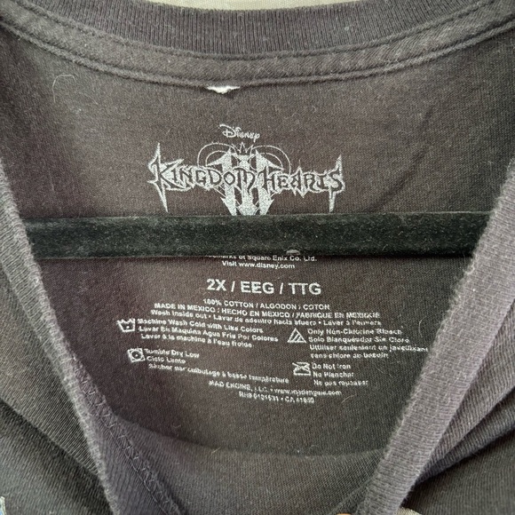 Disney Kingdom Hearts Vintage Y2K Black T-Shirt 2X - Picture 4 of 6